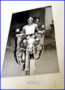 Malick Sidibe On The Suzuki 1975 Size 6 x 10 Black And White