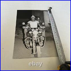 Malick Sidibe On The Suzuki 1975 Size 6 x 10 Black And White