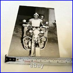 Malick Sidibe On The Suzuki 1975 Size 6 x 10 Black And White