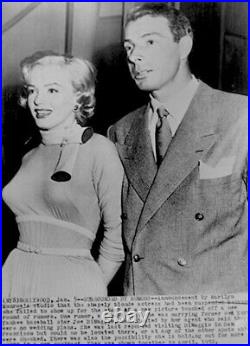 Marilyn Monroe 1953 Vintage Press Photo Joe DiMaggio Wedding Rumor Date Stamp AP