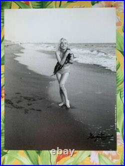Marilyn Monroe Beach Signed George Barris 11X14 1945 Vintage Photo Norma Jean