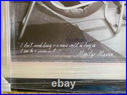 Marilyn Monroe Custom Framed Photo in Chair with Man's World Quote PLEASE READ
