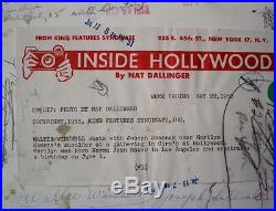 Marilyn Monroe Press Photo 1953 Inside Hollywood Date Stamp Snipe Original VTG