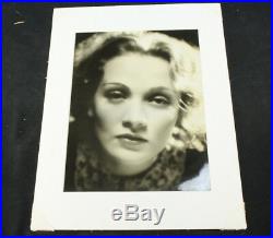 Marlene Dietrich Vintage 1930 11x14 Photo Glamour Shot Signed & Matted Early Pic
