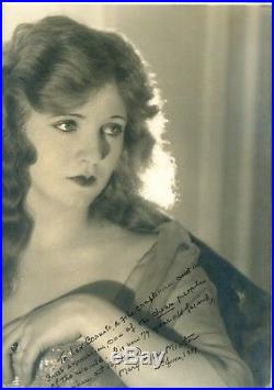 Mary Miles MInter large vintage autographed photo silent film movie star
