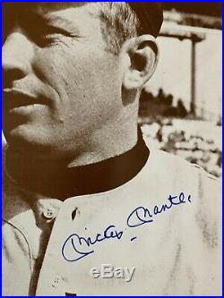 Mickey Mantle Autographed Signed 11x14 Vintage B&W Photo JSA Cert Free Ship