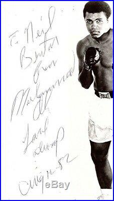 Muhammad Ali Signed Vintage 8x10 B&W Photo JSA Authenticated Rare