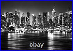 NEW YORK CITY SKYLINE MANHATTAN Photo Wallpaper Wall Mural BLACK&WHITE 335X236cm