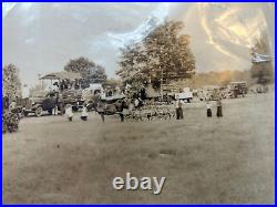 NH 1938 Barrington & Madbury Celebration Parade Antique Panoramic B&W Photo 31x8
