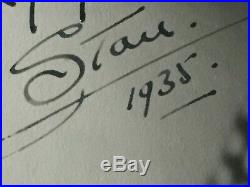 NICE Vintage PAIR of B&W Portrait Hand Signed by Laurel & Hardy ORIGINAL