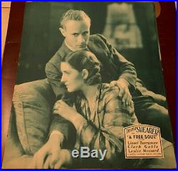 NORMA SHEARER LESLIE HOWARD vintage 1931 ORIGINAL MGM JUMBO LOBBY CARD FREE SOUL