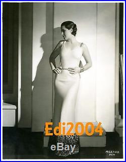 NORMA SHEARER Vintage Original Photo Sexy Sleek Skin-hugging Gown 1930s RARE