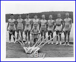 Navy Sculling Crew, 1939, vintage wire service photo, gay interest, rowing crew