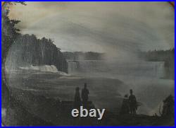 Niagara Falls Full Plate Daguerreotype Rare Outdoor Setting Oct 1854 By Babbitt