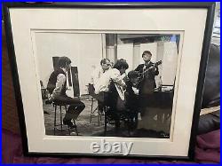 Numbered 132/250 Black White Beatles At Abbey Road Studios Framed Photo With Coa