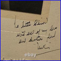 OLD BLACK & WHITE PHOTOGRAPH HAT CIGAR Signed with all of my love and devotion