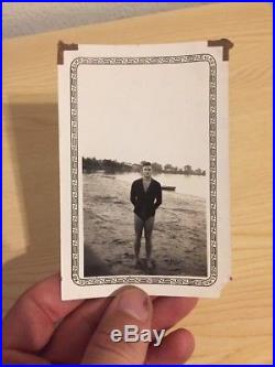 ORIGINAL vintage GAY INTEREST PHOTO BEEFCAKE MAN BULGE SHIRT SWIMSUIT LAKE BEACH