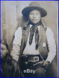 Old West' Vintage Antique Photo 1880-1890.' INDIAN POLICE ARMED'. PISTOLS