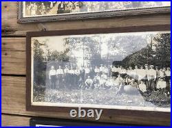 Old Yardlong Style Groups Banquet Outing Club Photographs Lot of 4 Pieces