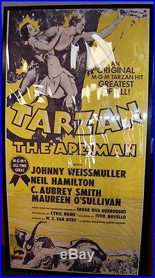 Original 1954 Tarzan The Ape Man 3-Sheet Movie Poster, Vintage Movie Memorabilia