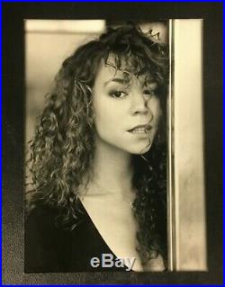 Original 1990 Mariah Carey Press Photo Wire Vintage Rare B&W Photograph Music