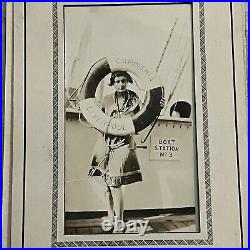 Original Photo Woman Holding Carinthia Liverpool Boat Station No. 3 Life Saver