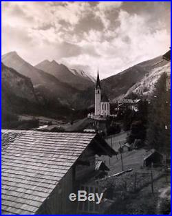 Original Vintage Black and White Photograph, Large 20x26 Europe