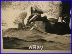 Original Vintage DAVID ROSENFELD'Sailboat SAILORS Ballasting BOAT' PHOTOGRAPH