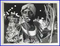 Original art. 1998 Photograph by Cuban Felix Arencibia. Transvestite smoking cigar