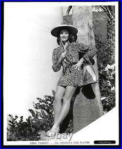 Original vintage 1944 GENE TIERNEY fashion leggy minidress LAURA Frank Powolny
