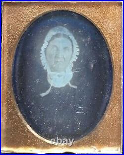 Pair Early 1840s Ninth Plate Daguerreotypes Old 1700s Man Wife Original Seals
