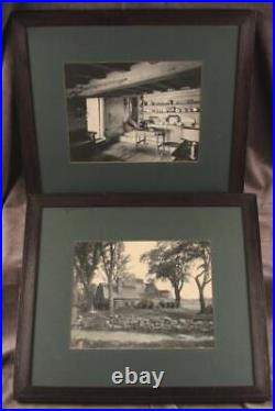 Pair Early Photographs of The Jonathan Fairbanks House in Dedham, Mass with Frames