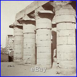 Photo Egypt LOUXOR TEMPLE Vintage 1880 Albumen Print 10.2x14.6 in. By A. BEATO