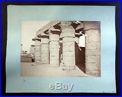 Photo Egypt LOUXOR TEMPLE Vintage 1880 Albumen Print 10.2x14.6 in. By A. BEATO