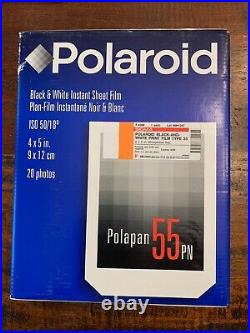 Polaroid 55 PN Black & White (20 Photos) Film Positive/Negative 4x5 EXP 6/99