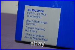 Polaroid 803 8X10 in Black/White Large Format Instant Film 13 Photos - Open Box