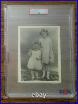 Queen Elizabeth II Princess Margaret Original Photo 1932 Ages 6, 2 PSA Authentic