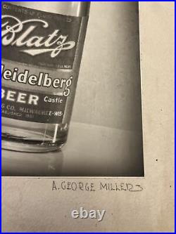 RARE 1940S Photographer A GEORGE MILLER Original BLATZ OLD HEIDELBERG BEER Photo