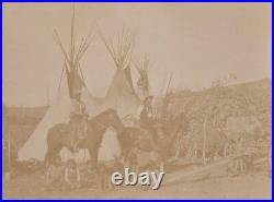 RARE 4 Orig Photos W R Cross Crow Agency Indians 1870s Black Hills Montana