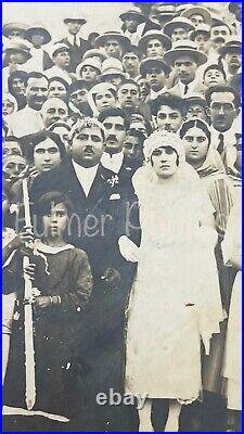 RARE Antique VTG Spanish / American 1800s CABINET CARD Large Wedding Photo 8x10