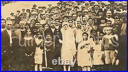 RARE Antique VTG Spanish / American 1800s CABINET CARD Large Wedding Photo 8x10