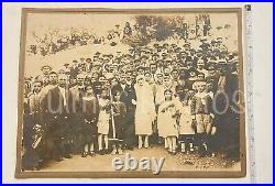 RARE Antique VTG Spanish / American 1800s CABINET CARD Large Wedding Photo 8x10