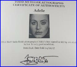 RARE IMAGE Skyfall Adele 8X10 B&W Photo Todd Mueller COA