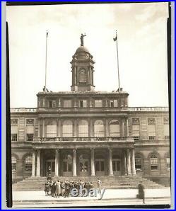 RARE SIGNED and STAMPED Berenice Abbott VINTAGE Photo Downtown New York 1930s