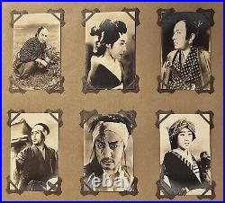 RARE Vintage 1930s Japanese Photo Album Stage Movie Actors Samurai Kimonos WOW