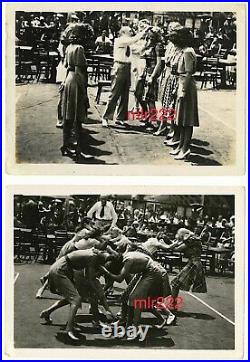 RARE Vintage Photos 10Ten Bernard Kobel Palisades Park 1940 Hair Pulling Contest