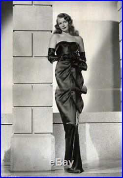 RITA HAYWORTH / GILDA (1946) Vtg orig fashion portrait / iconic Jean Louis dress