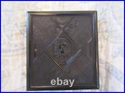 Rare 1856 PECK patent, 1/6 plate, TUFFS PLAYING CARDS AND DRINKING