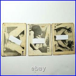 Rare 1880s Earliest Erotic Photomechanical Prints Playing Cards Old Wild West