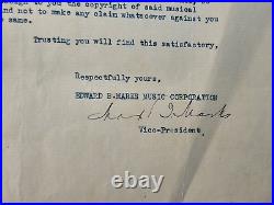 Rare Composer Ernesto Lecuona Music Contract Autograph Edward B Marks 1945